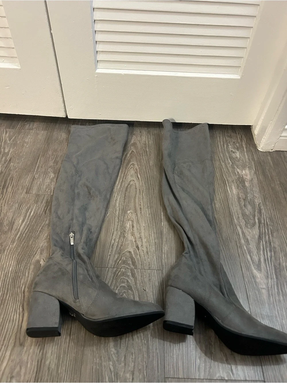 Marc Fisher Women’s Gray Over-the-Knee Pointed Toe Boots